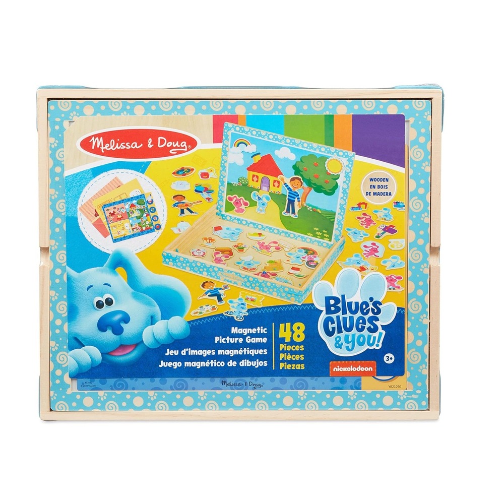 NIP Melissa & Doug Blues Clues & You Magnetic Picture Game Kids Blue Wooden Toy
